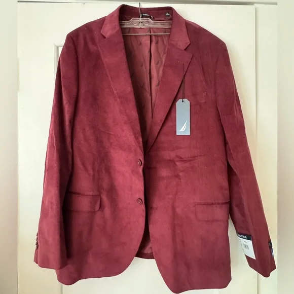 NauticaMen's Modern-Fit Solid Stretch Corduroy Elbow Patch Sport Coat